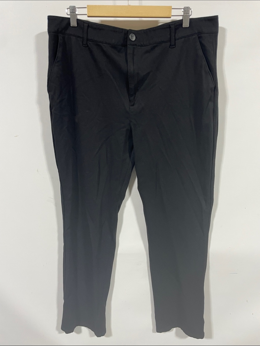 True Classic Men's Black Dress Pants - Tailored Straight Fit